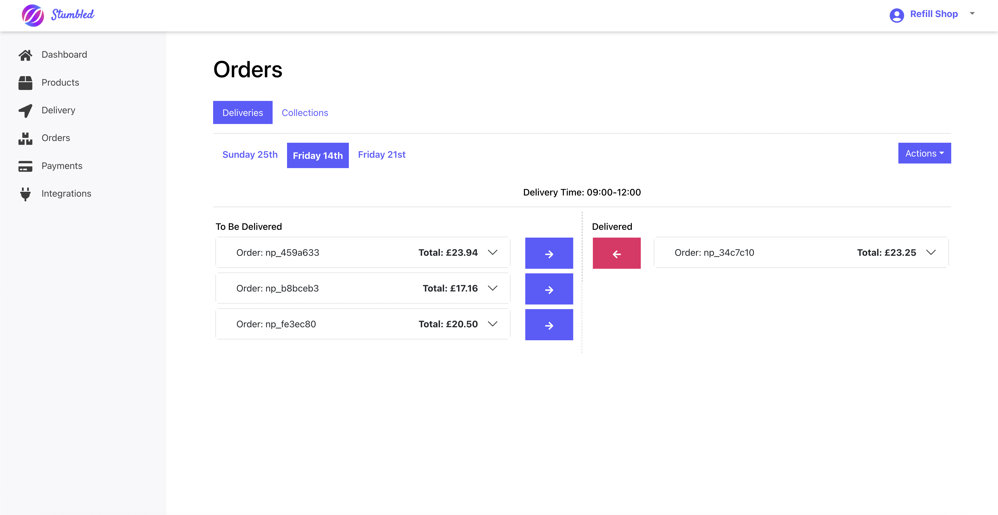 Keep track of orders